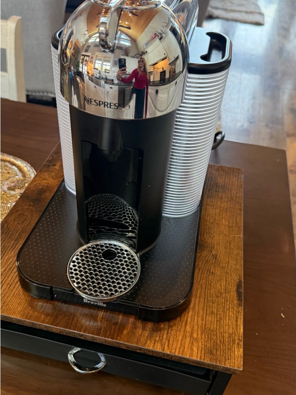 Nespresso Capsule Espresso Machine in Black and Chrome - Picture 7 of 10